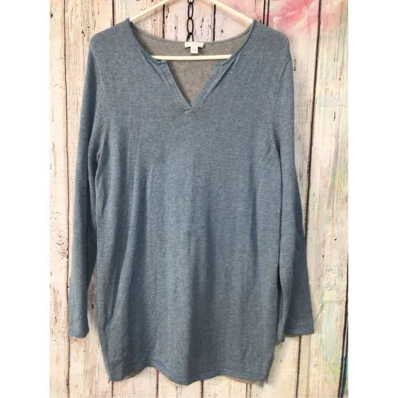 J. Jill Size M Blue Sweater ❄️☃️ - Picture 5 of 11